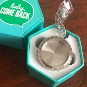 Origami Owl large silver badge base - New